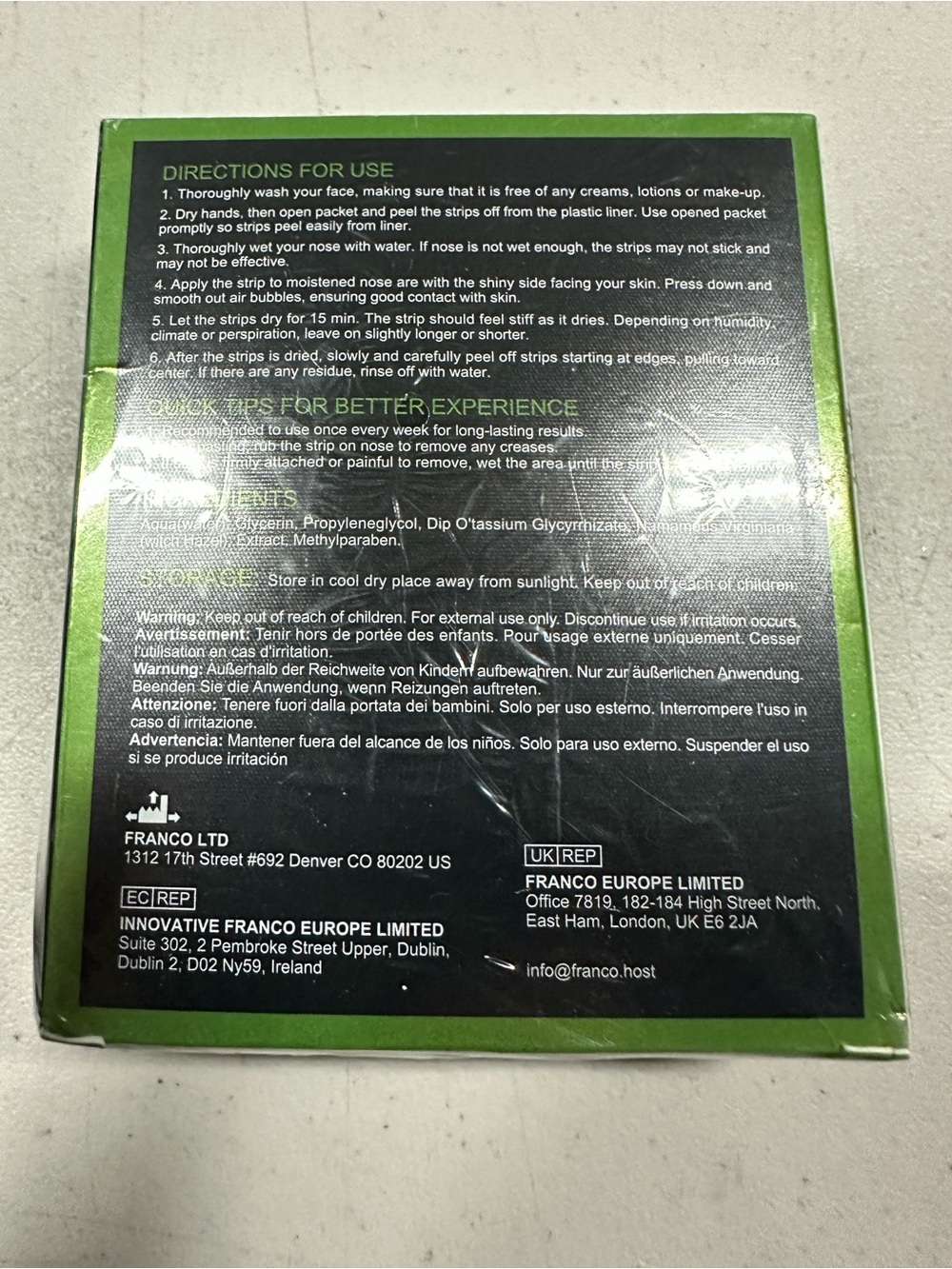 Aime Leon Dore Green and Black Deep Cleansing Nose Strips - Picture 2 of 2
